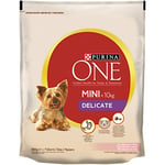 Purina ONE Mini Croquettes pour Chien avec Saumon et Riz, 800g