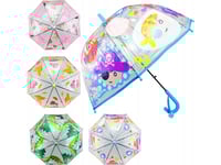 Teka Paraply Transparent Med Grafik Mix
