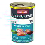 Ekonomipack: animonda GranCarno Original 12 x 400 g - Lax & spenat