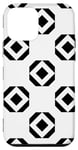 Coque pour iPhone 12 mini Black-White Square Geometry Nordic Checkerboard Pattern