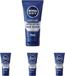 NIVEA MEN Protect & Care Exfoliating Face Scrub (75Ml), Invigorating Men'S Face