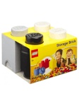LEGO Förvaring 3-pack - svart, grå, vit