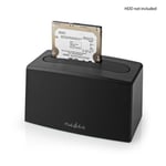 Nedis Hard Disk Docking stasjon | USB 3.2 Gen1 | USB Type-A | 1 Disk | 2.5 / 3.5 " | USB 3.2 Gen1 | Docking | Desktop