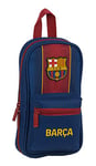 FC Barcelona 1st Home Shoulder Bag with Exterior Pocket, Navy Blue/Garnet, M, Pencil Case Backpack