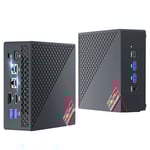 NiPoGi AM06 Pro Mini PC АMD Ryzen 7 5700U(8C/16T, jusqu'à 4,3 GHz), 32 Go(2*16Go) DDR4 512 Go M.2 SSD Mini Ordinateur de Bureau WiFi 6, Double LAN, 4K Triple écran Tour PC avec VESA pour école/Bureau.