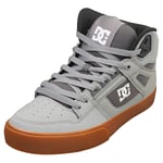 DC Shoes Pure High-top Wc Mens Grey White Skate Trainers - 10.5 UK