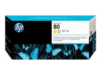 HP 80 - Jaune - tête d'impression avec nettoyeur - pour DesignJet 1050c, 1050c plus, 1055cm, 1055cm plus