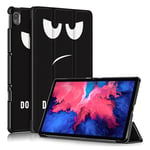 Lenovo Tab P11 tri-fold patterned leather flip case - Angry Face