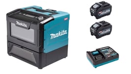 Makita 40/80V Cordless XGT Microwave with 2 x 40v 5ah Batteries and Charger