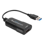 Adaptateur USB vers HDMI, carte d'enregistrement audio et carte d'enregistrement vidéo pour le streaming vidéo en direct, les webdiffusions et les vidéoconférences, 1080p @ 60fps. Enregistrement video