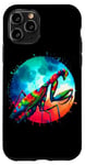 Coque pour iPhone 11 Pro Cool Graphic Tie Dye Lunettes de soleil Mantis Illustration Art