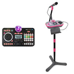 VTech Kidi DJ Mix (Black), Toy DJ Mixer for Kids with 15 Tracks and 4 Music Styles & VTech Kidi Super Star DJ, Kids Microphone Toy with Songs and Sound Effects, Microphone and Adjustable Stand