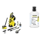 Kärcher K 4 Premium Power Control Car & Home high pressure washer: Intelligent app support - the right solution for heavier soiling & 6.295-474.0 3-in-1 Plug and Clean Glass Cleaner, White