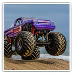 2 x Square Stickers 7.5 cm - Monster Truck Pickup 4x4 Beach Cool Gift #16493