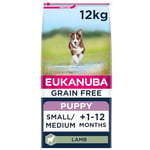 Eukanuba Chien Grain Free Chiot Petite Moyenne Races Agneau 12 kg