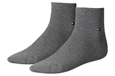 Tommy Hilfiger Men's TH MEN QUARTER 2P Socks, Gray (Middle Grey Melange 758), 12/14 UK