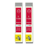 2 Magenta Ink Cartridges to replace Epson T0713 Compatible for Stylus Printers