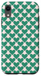 Coque pour iPhone XR Vert Rockabilly Mod Sweet Hearts