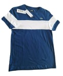 Lacoste Mens Blue Panel T-Shirt Size FR ( 2 ) UK XXS 33 - 34" Chest