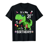 Kids It's My 21st Birthday T-Rex 21 Year old Birthday Shirts T-Shirt