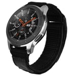 V-MORO Strap Compatible with Galaxy Watch 3 45mm (2020) Strap Galaxy Watch 46mm /Gear S3 Strap, 22mm Nylon Soft Breathable Woven Loop Replacement Strap (Black)