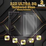 2-Pack Samsung S23 Ultra 5G - 9H Härdat Glass - 3D Super Kvalitet Skärmskydd