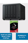 Synology Serveur NAS ds920+ 8gb serveur nas ironwolf 56to (4x14to)
