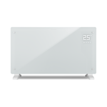 Devola Designer 2.5kW Smart Glass Panel Heater with Timer White - DVPW2500WH