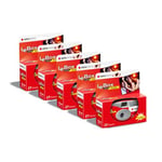 AGFA PHOTO 601020 - LeBox Flash Disposable Camera, 27 Photos, 31mm Optical Lens - Grey and Red