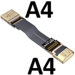 5cm A4-A4 Câble d'extension HDMI Standard type A V2.0 intégré, prend en charge le câble plat 2K / 144hz 4K/60Hz, câble d'extension de fil d'ordinateur Nipseyteko