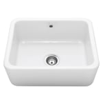Caple CPBS600 - BAD BOX Butler 60cm Single Bowl Ceramic Sink - WHITE