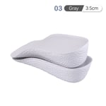 1 par Höjdökningssulor för män Kvinnor Skor Flat Feet Ar 3(Gray 3.5cm)