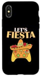 Coque pour iPhone X/XS Cinco De Mayo Manette de Jeu Vidéo Let's Fiesta Gaming