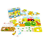 Banana Panda 49108 Jeu Suuper Size Puzzle de la Ferme Match Fun – Grand Puzzle de Sol et activité de classement avec 34 pièces, pour Enfants à partir de 2 Ans et Plus