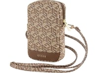 Fodral Guess Pu G Cube Plånbok Telefonväska Dragkedja Brun