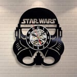 Stormtrooper Halmet Star Wars Gift Vinyl Record Clock