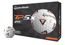 TaylorMade 2021 TP5x Pix 2.0 Golf Balls White