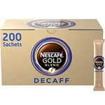 NESCAFE Gold Blend Decaf Instant Coffee Sachets - 200 x 1.8g Sticks