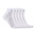Craft Core Dry Mid Strumpor 5-Pack Stl. 46-48 Vit för Löpare