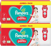 96 x Pampers Baby-Dry Nappy Pants, Disposable Cotton Nappies Size 7, Jumbo+ Pack