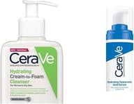 Cerave Hydrating Cream - to - Foam Cleanser for Normal to Dry Skin 236Ml & Hydra