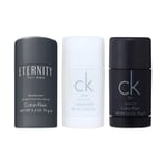 3-pack Calvin Klein Deostick Eternity + CK One + CK Be 75ml