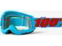 100% Skyddsglasögon 100% Strata 2 Summit (Transparent Anti-Fog Lins, Lt 88%-92%) (Ny)