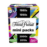 Trivial Pursuit mini packs, multipack, fun questions for adults and young people aged 16 and over, contains 4 games spanning 4 decades, language - English