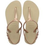 Havaianas Twist (Mini Me) Flat Sandal, Sand Grey, 8/9 UK Child