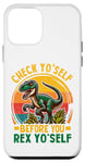 Coque pour iPhone 12 mini Check Yo Self Before You Rex Yo Dinosaure drôle T Rex