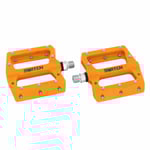 Pedale vtt plateforme descente - bmx switch jump resine orange filetage 9-16 ave