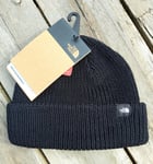 Genuine THE NORTH FACE Black FISHERMANS BEANIE Cuff / Shallow Fit UNISEX TNF83