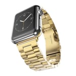 Apple Watch 4 - 44mm -  Stilren stållänk (Rostfritt Stål) Guld