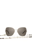 CHANEL Irregular Sunglasses CH4274Q Gold/Brown